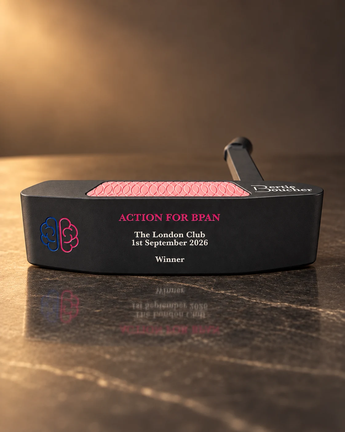Black Action for BPAN winner putter with pink insert, The London Club 2026