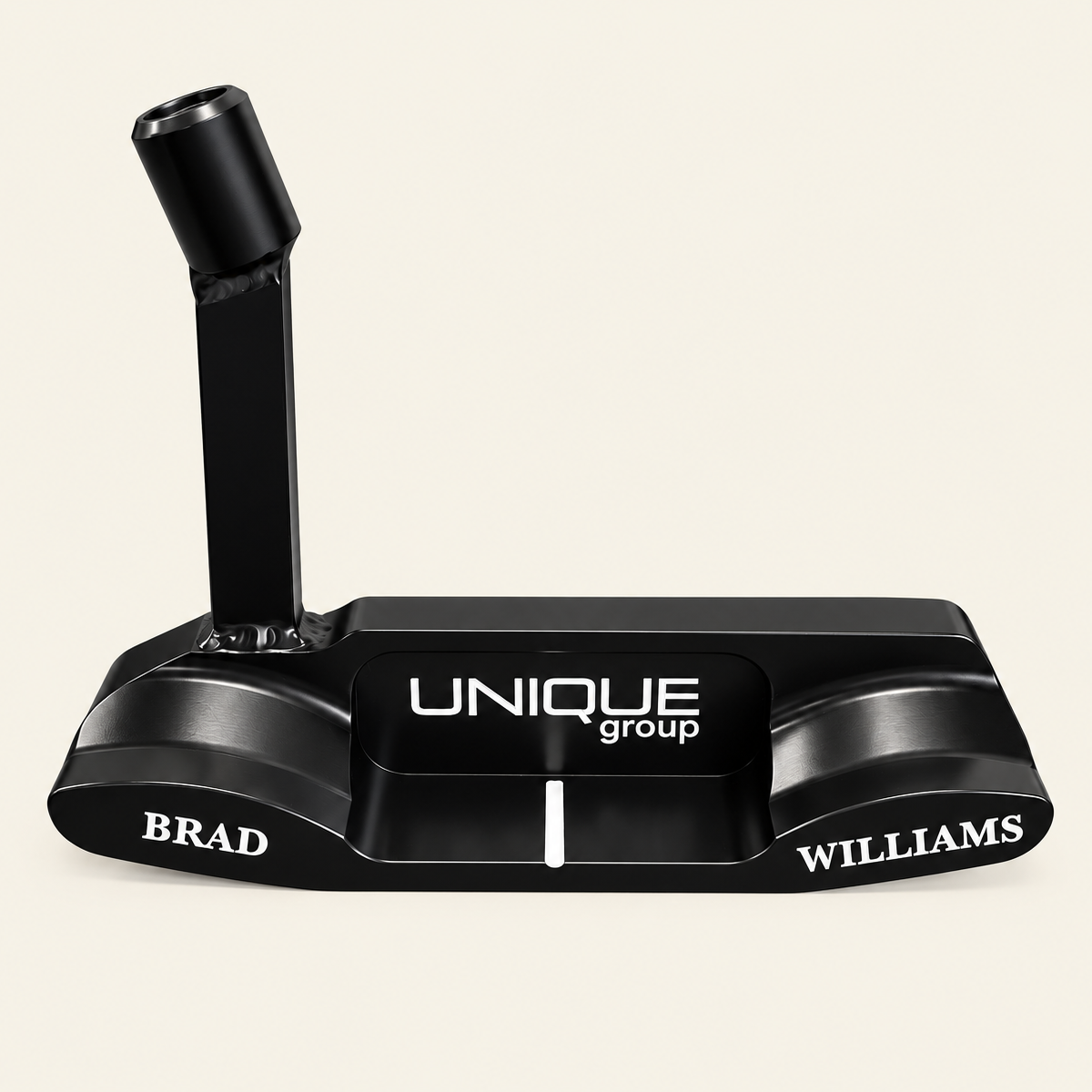 Black Unique Group bespoke putter engraved BRAD WILLIAMS