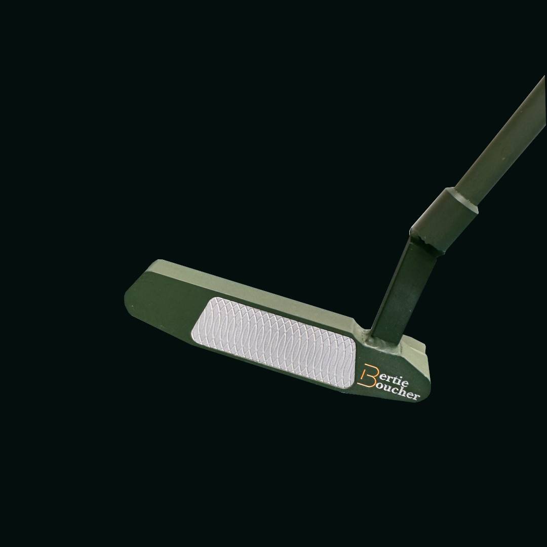 Olive green Bertie Boucher putter with milled face