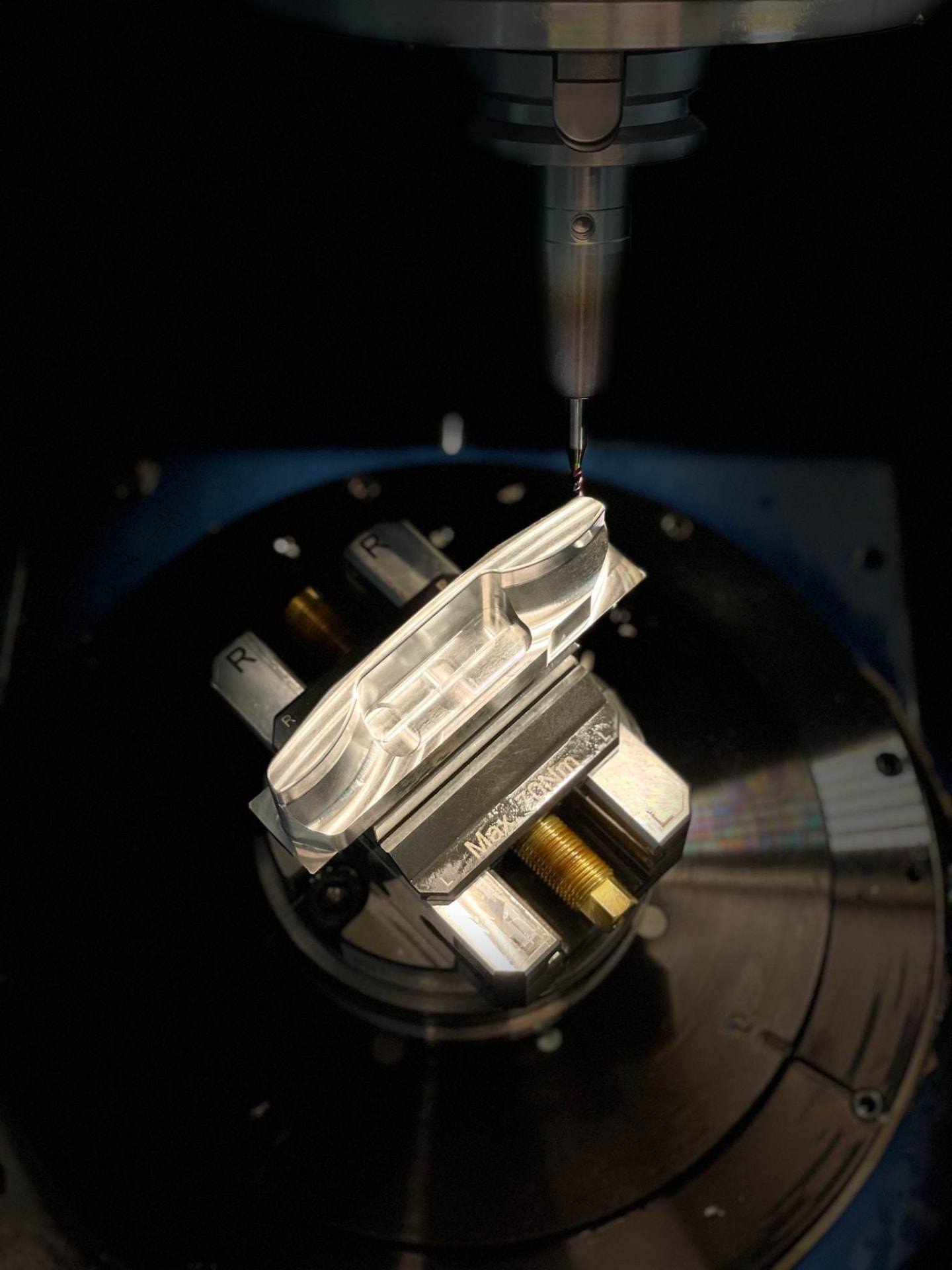 A Bertie Boucher putter head being CNC-machined