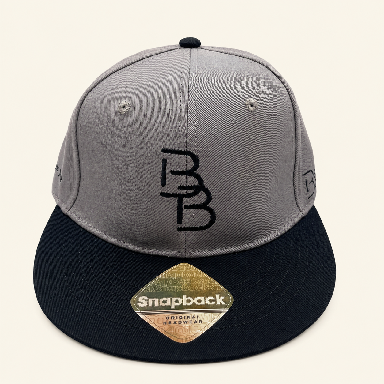 Bertie Boucher snapback cap in grey with black peak
