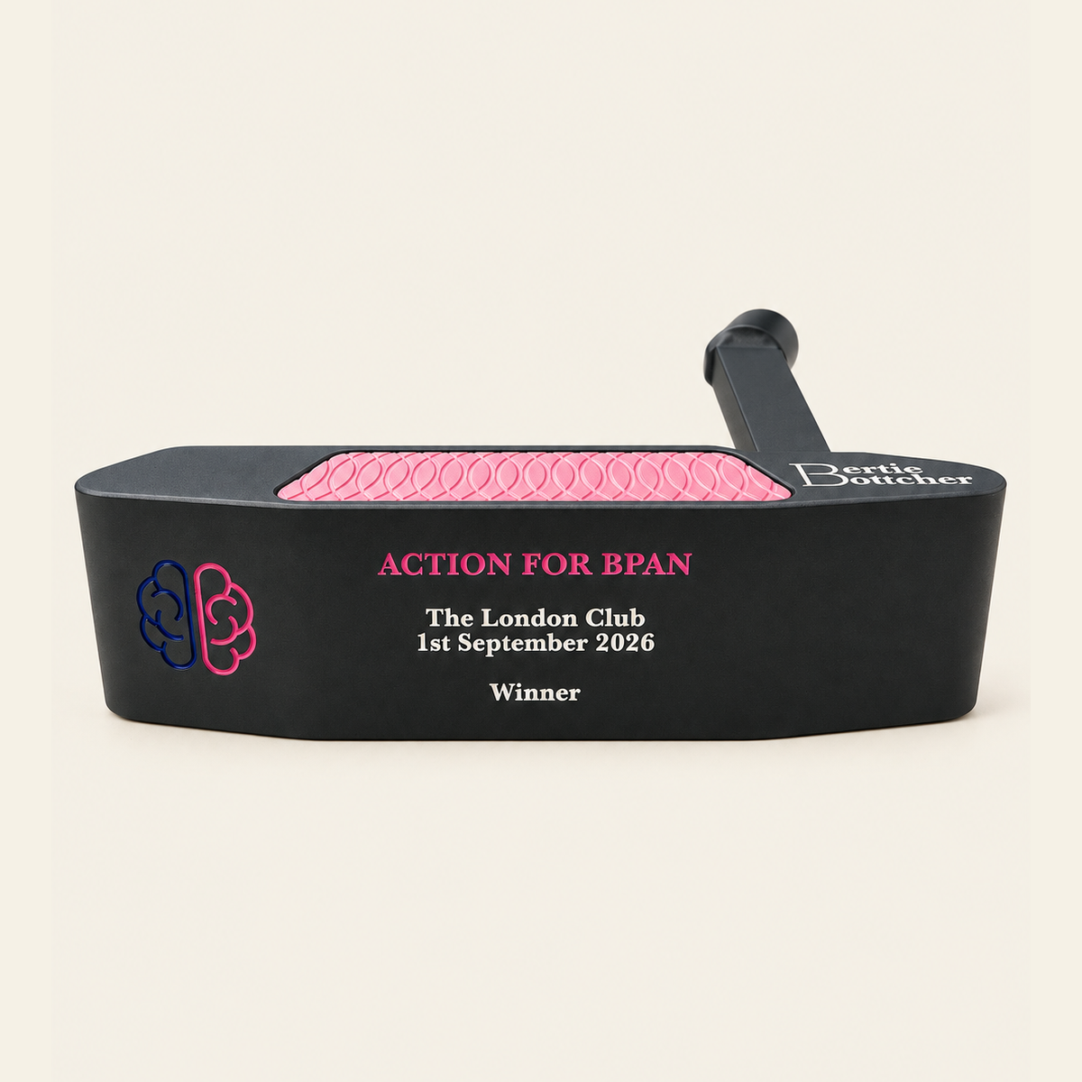 Black Action for BPAN bespoke winner putter with pink insert